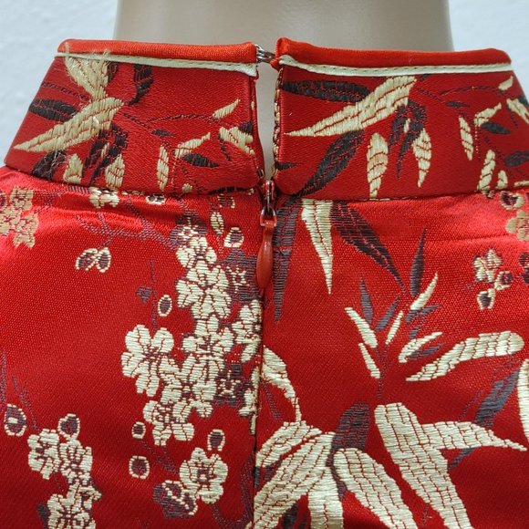 ASIAN STYLE MINI DRESS WITH ZIPPER CLOSURE XL - Picture 4 of 10